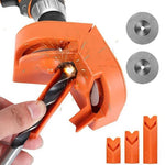 3	🛠️Drill Bit Sharpener with 2 Grinding Wheels – Portable multi-purpose drill bit sharpener for grinder attachments, power drill bit sharpener for all drill bits.